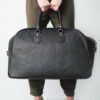 TRAVEL BAG MAXI - skórzana torba podróżna - czarna