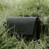 SWITCH BAG BOX - skórzana torebka - czarna - groszkowa